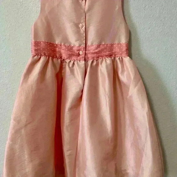 H&M girls Peach Bow Dress size 6-7 years - Picture 2 of 4